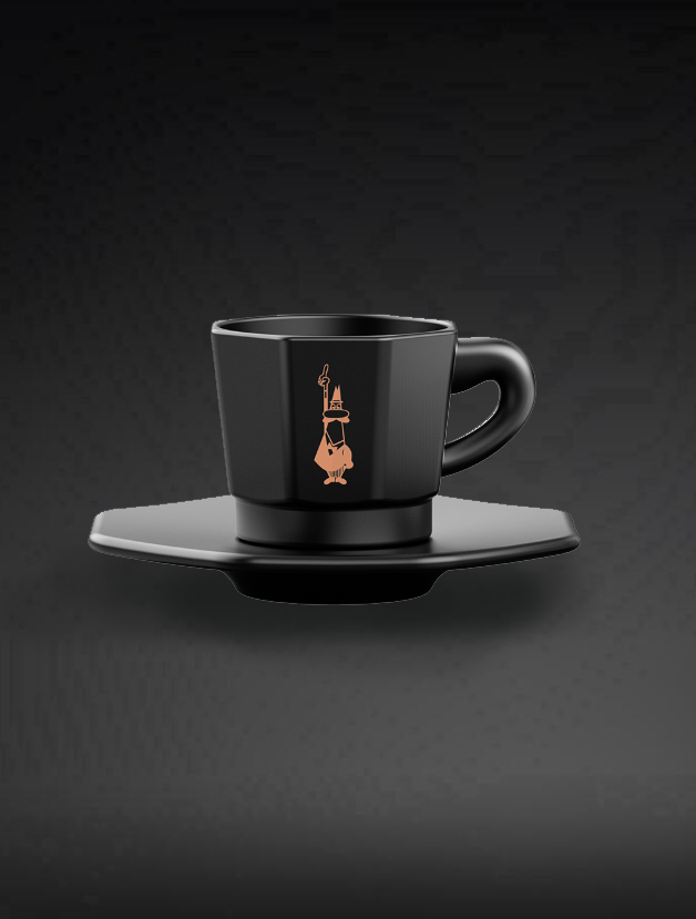 Bialetti | Black | 8 Face Espresso Cup (Set of 4)