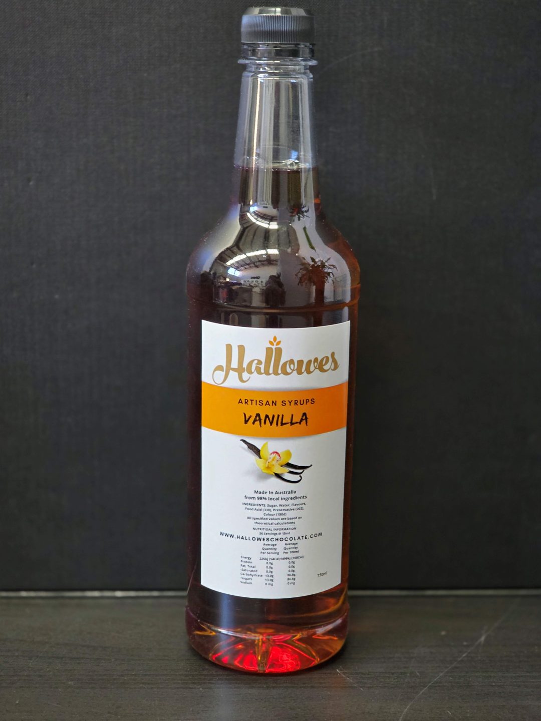 Hallowes Vanilla Syrup 750ml