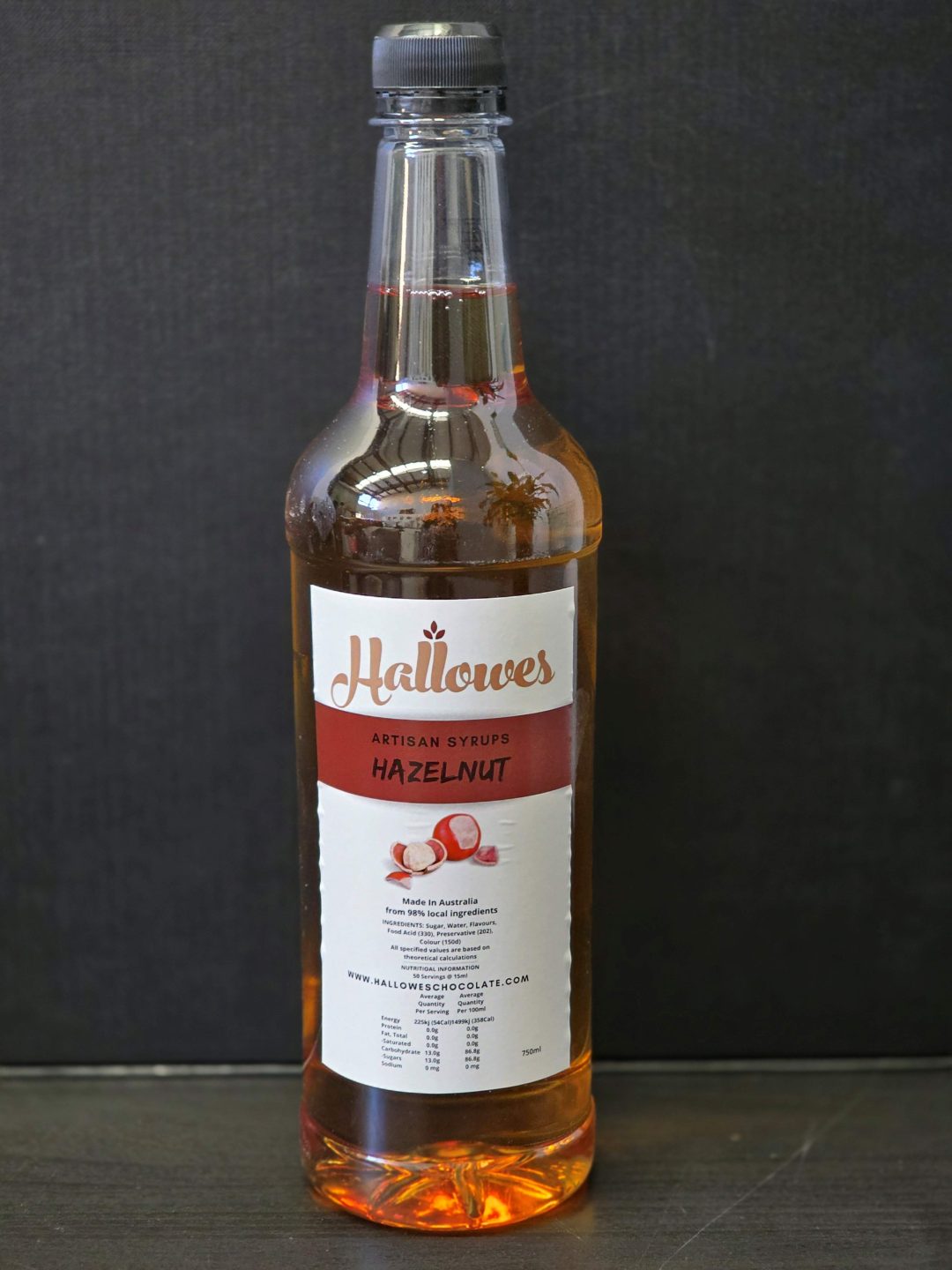 Hallowes Hazlenut Syrup 750ml